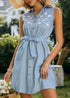 Blue Summer Boho Short Dress